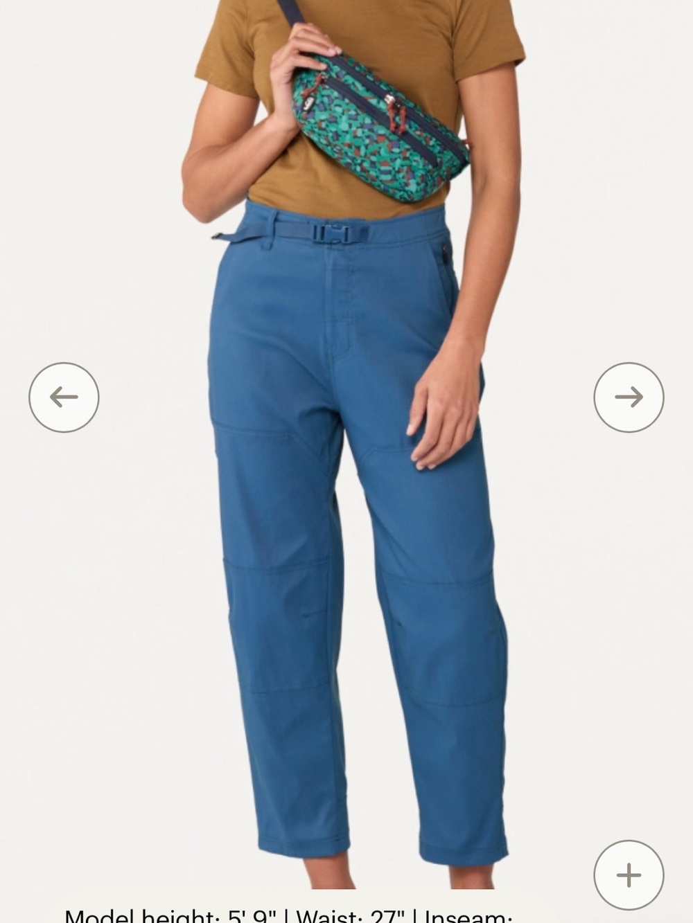PrAna Stretch Zion Cinch Women's Blue Utility Pants